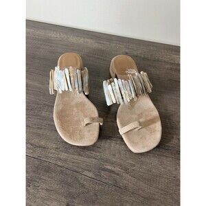 Jeffrey Campbell Undine-S Sandals Heels Size 7 Iradescent Faux Stone Suede